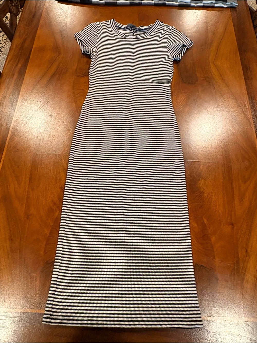 Derek Heart Black & White Striped Midi Dress, size M - Picture 3 of 6